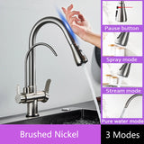 Touch Mengkraan | Chroom Gepolijst | Koud & Warm Water | Uittrekbare Sproeikop