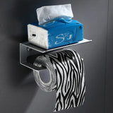 LuxuRoll Aluminium Toiletrolhouder met Telefoonplankje
