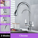 Touch Mengkraan | Chroom Gepolijst | Koud & Warm Water | Uittrekbare Sproeikop