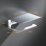 LuxuRoll Aluminium Toiletrolhouder met Telefoonplankje