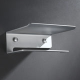 LuxuRoll Aluminium Toiletrolhouder met Telefoonplankje