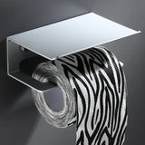 LuxuRoll Aluminium Toiletrolhouder met Telefoonplankje