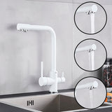 Keukenkraan met Filterfunctie – Enkel Handvat | Chroom/Zwart | Warm & Koud Water | Dekgemonteerd