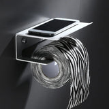 LuxuRoll Aluminium Toiletrolhouder met Telefoonplankje