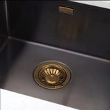 Keukenafvoerplug – 3,5 Inch | Antiek Messing | Gepolijste Afwerking | Koper