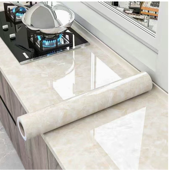 MarbleShield – Luxe Zelfklevende Marmerfolie voor Keuken & Meubels