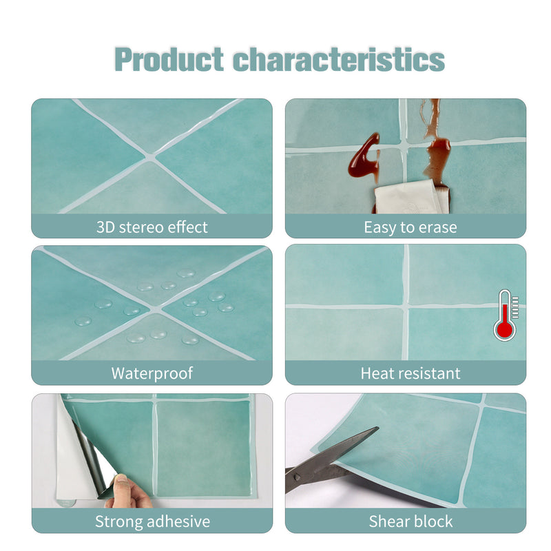 Zelfklevende 3D Wandtegels – PVC | Mat | Water- & Hittebestendig | 30 x 30 cm | 10 Vellen