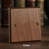 RetroLux Zwart Walnoot 1–4 Gang Wandschakelaar met Messing Toggle