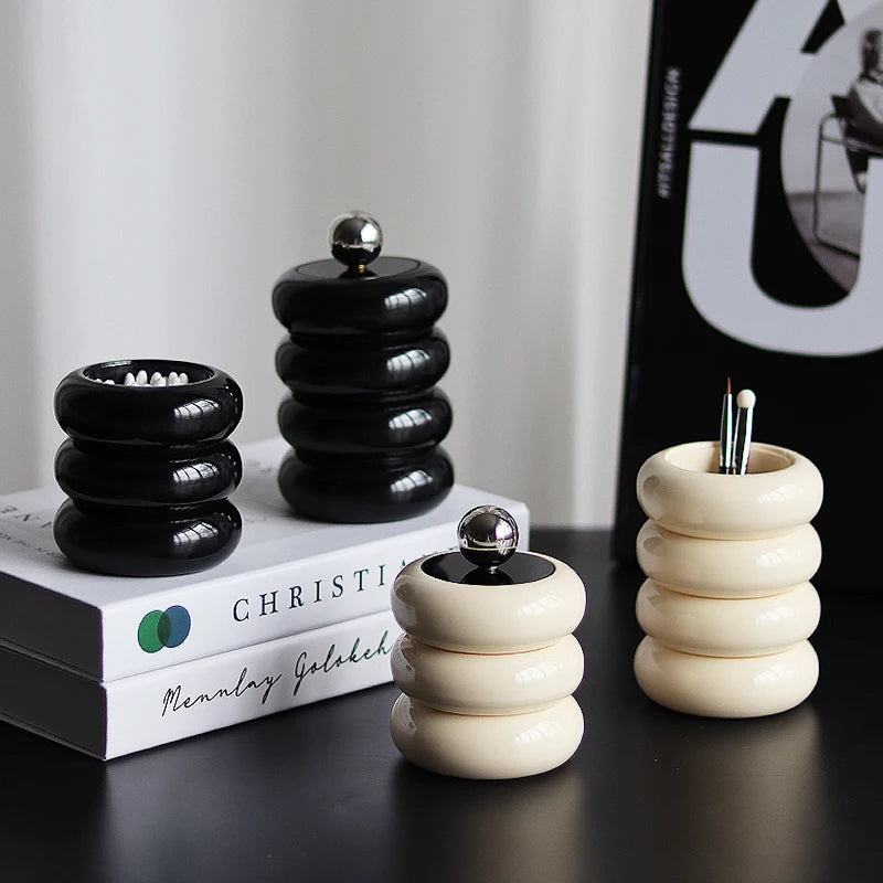 CeramiLux Creatieve Keramische Opbergpot met Deksel