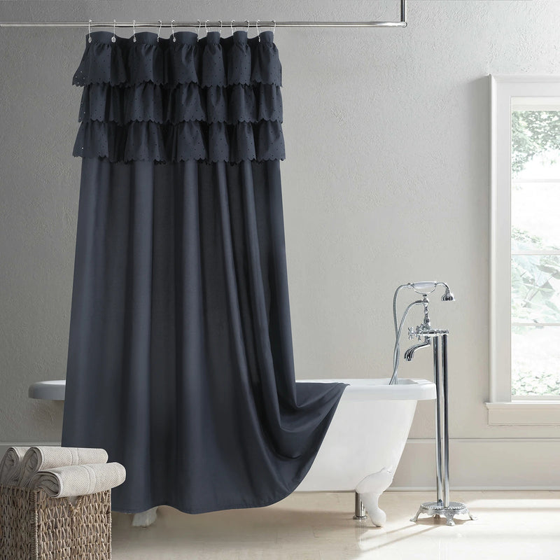 BohoChic Douchegordijn – Beige/Oud Ivoor