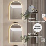 Slimme LED Badkamerspiegel | 60 x 90 cm | Verlicht, Anti-Condens, Tijd & Temperatuur