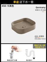 Rechthoekige Keramische Wastafel – Mat Afgewerkt | 9L Capaciteit | Bovenop het Aanrecht | Nordic Stijl