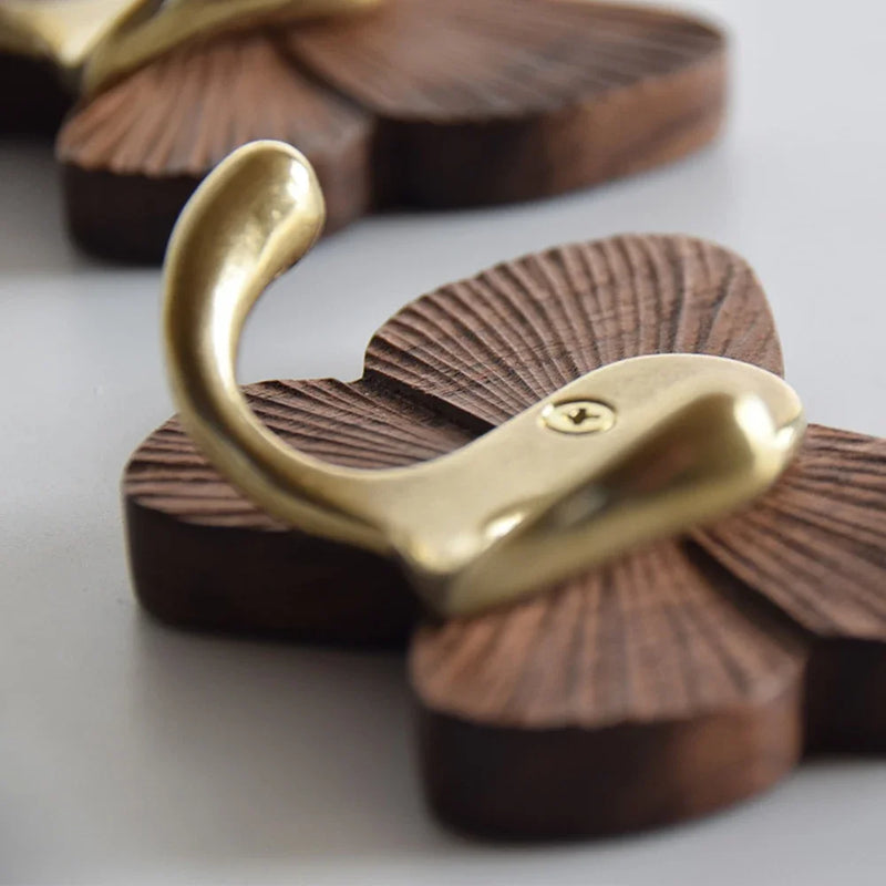 RetroButterfly Zwart Walnoot Wandhaken