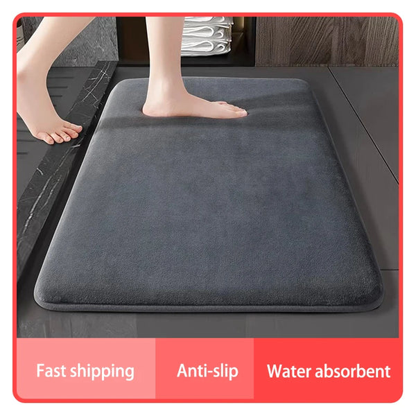 AquaVelours Super Absorberende Badmat – Ultra Antislip Deurmat van Koraalfluweel