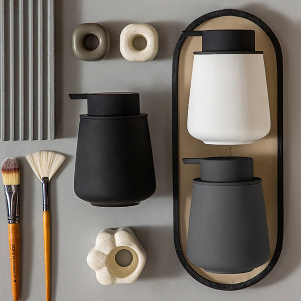 CeramiLux 300ml Luxe Keramische Zeepdispenser – Voor Zeep, Shampoo, Conditioner of Lotion