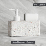 Moderne Keukenaccessoires Set – Zeepdispenser met Pomp & Sponshouder