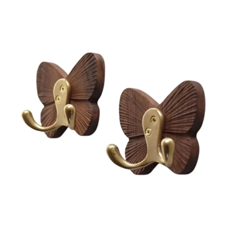 RetroButterfly Zwart Walnoot Wandhaken