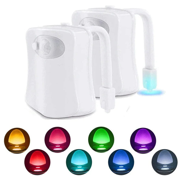 LumiSense Toilet Nachtlampje – Draadloze Bewegingssensor met 8/16 Kleuren RGB Verlichting