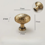 Vintage Handgehamerde Messing Kast- en Ladegrepen – Bronzen Meubelgrepen