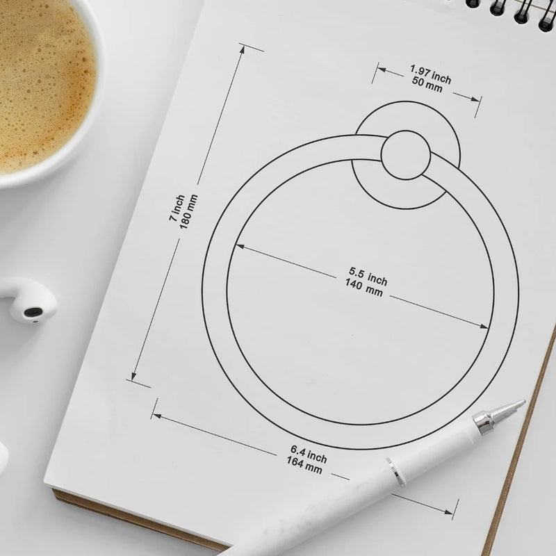Handdoekring | Roestvrij Staal | Gelakte Afwerking