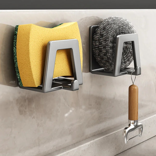 GripSteel – RVS Sponshouder & Zelfklevende Organizer