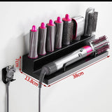 Wandgemonteerde Organizer voor Dyson Airwrap – RVS | Zonder Boren | Dubbele Laag