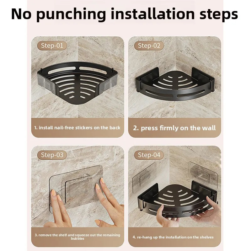 AQUAFIX Zelfklevende Douche Organizer – Sterk Hechtend, Boorvrij & Waterdicht