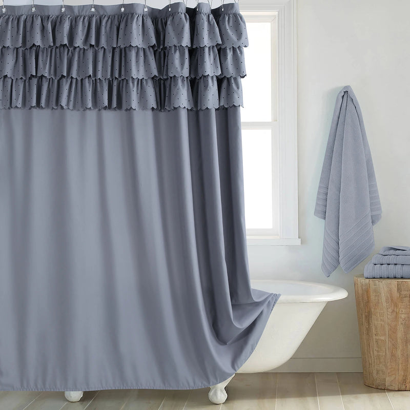 BohoChic Douchegordijn – Beige/Oud Ivoor