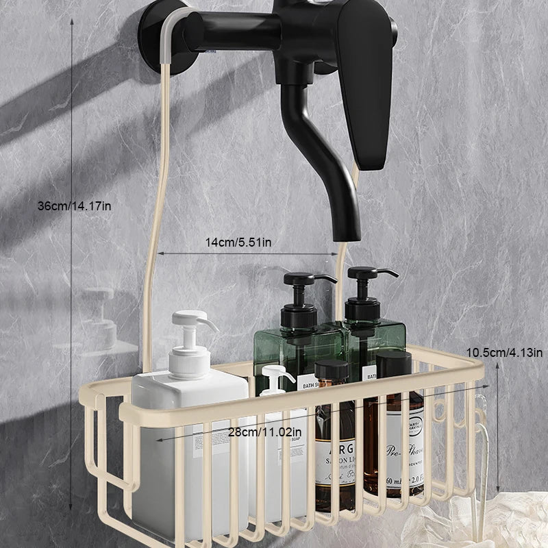 AluGrip Doucherek Zonder Boren – Verwijderbaar Aluminium Badmandje – Wandmontage & Roestvrij