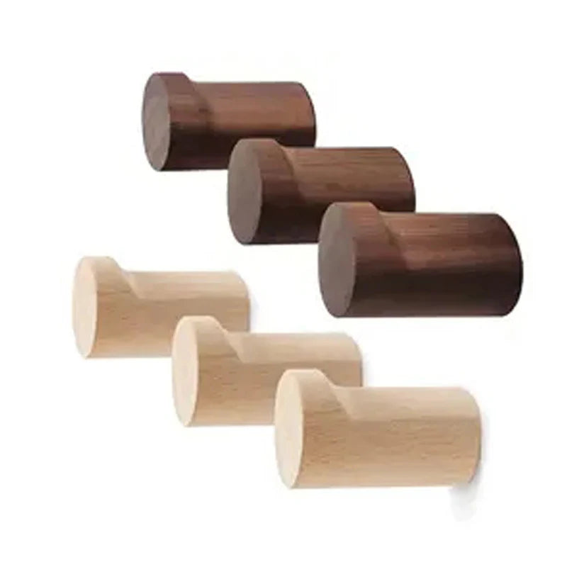 Nurlin Minimalistische Beuken- & Notenhouten Wandhaak