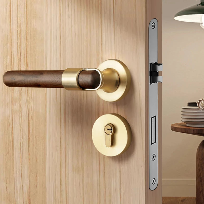 Walnoir Retro Houten Deurslot