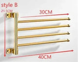 Dubbele Handdoekstang | Aluminium | <50 cm | Met Haak