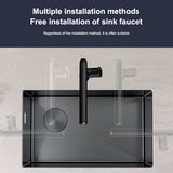 Keukenwastafel Roestvrijstaal Grote Enkele Nano Gegraveerde Honingraat Onderbouw Wastafel