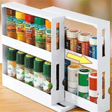 TurnEasy 2-Laags Draaibaar Kruidenrek – Multifunctioneel Organizer Rek voor Keuken & Badkamer