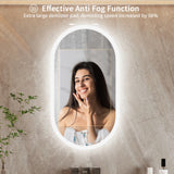 Ovale LED Badkamerspiegel | 80x50 / 100x50 / 120x60 cm | Anti-Condens & Dimbaar Licht