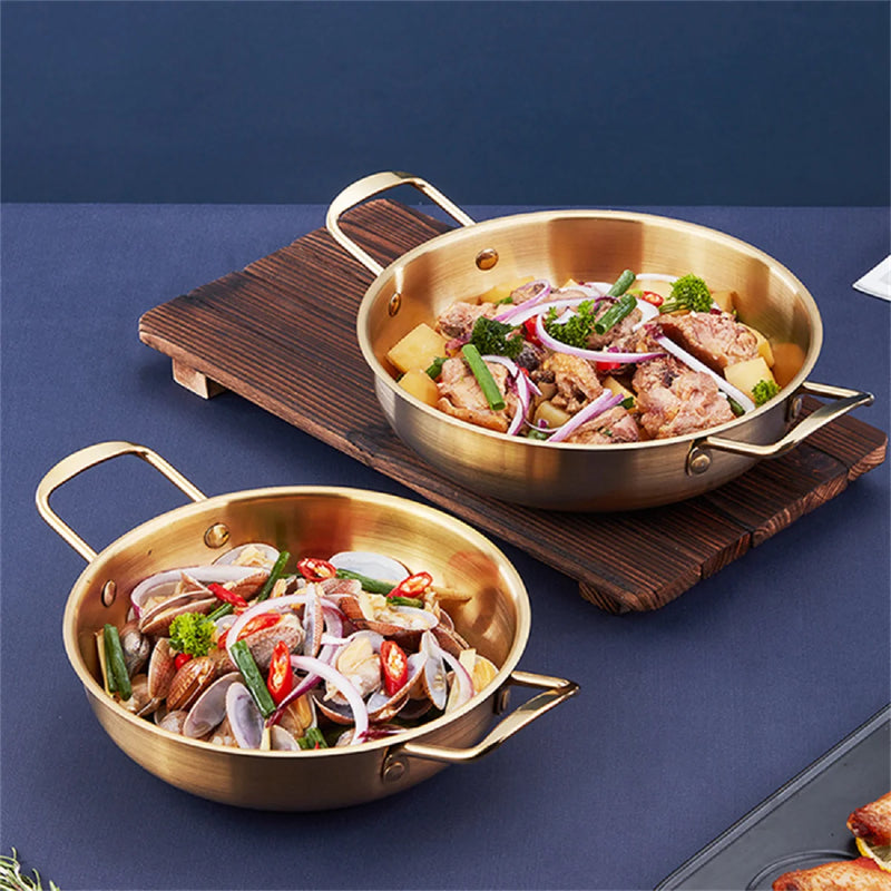 GastroPan – Roestvrijstalen Saus- & Paellapan met Handgreep