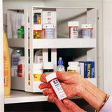 TurnEasy 2-Laags Draaibaar Kruidenrek – Multifunctioneel Organizer Rek voor Keuken & Badkamer