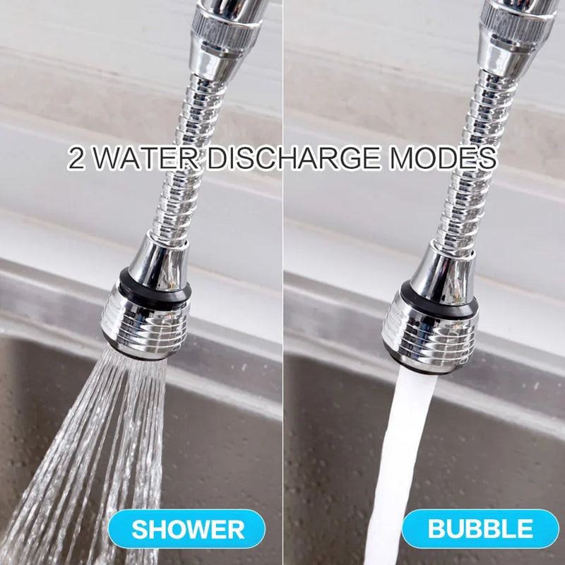 AquaFlex Steel – RVS Kraanverlengstuk met 360° Rotatie & Waterbesparing