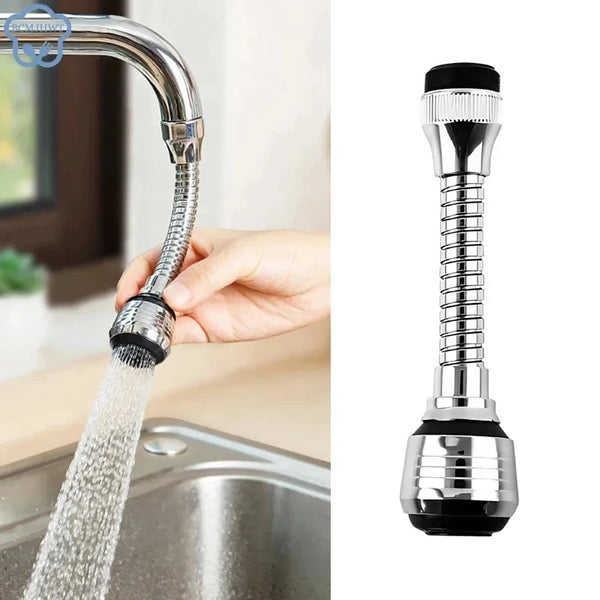 AquaFlex Steel – RVS Kraanverlengstuk met 360° Rotatie & Waterbesparing