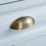 Vintage Handgehamerde Messing Kast- en Ladegrepen – Bronzen Meubelgrepen