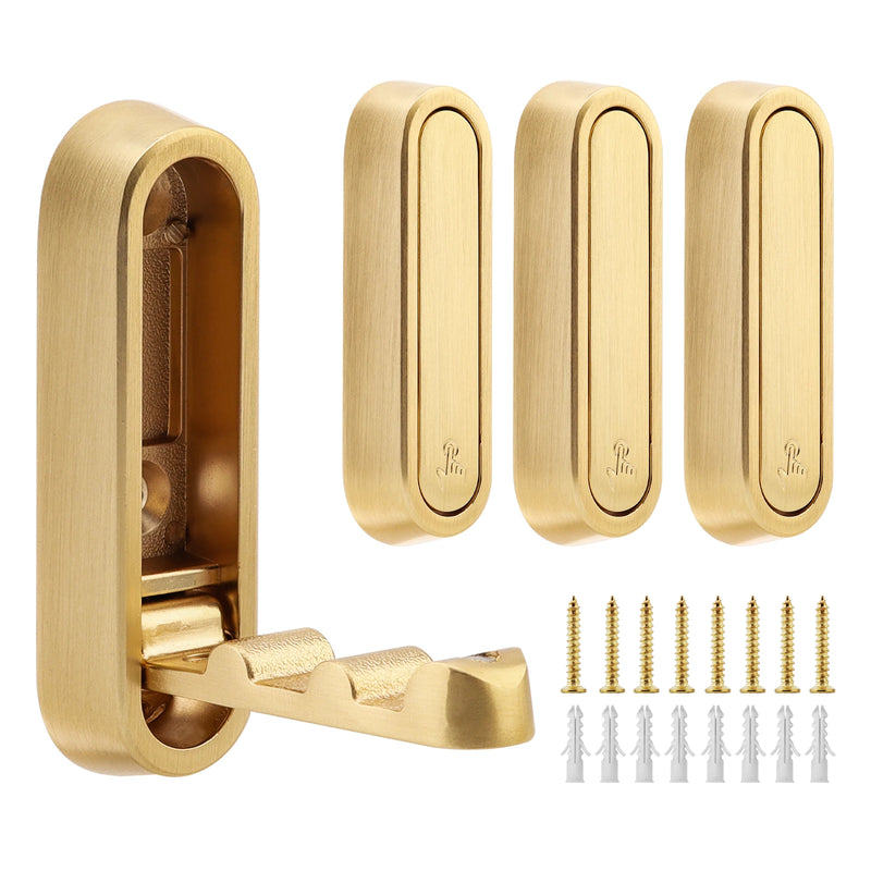 FoldMate 4-delige Set – Opklapbare Wandhaak van Zinklegering