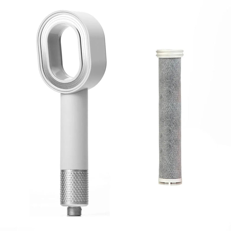 AquaGlow Beauty Filter Douchekop – Hoge Druk, Waterbesparend & Gezuiverd Douchen – Rond Handmodel