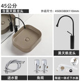 Rechthoekige Keramische Wastafel – Mat Afgewerkt | 9L Capaciteit | Bovenop het Aanrecht | Nordic Stijl