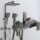 Thermostatische Doucheset – Geborsteld Goud | Messing & ABS | Verstelbare Hoogte | 20 Inch Vierkante Douchekop