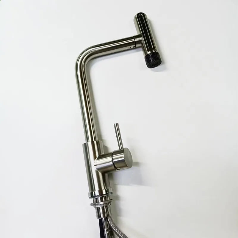 SteelFlex Gun Gray Uittrekbare Keukenkraan