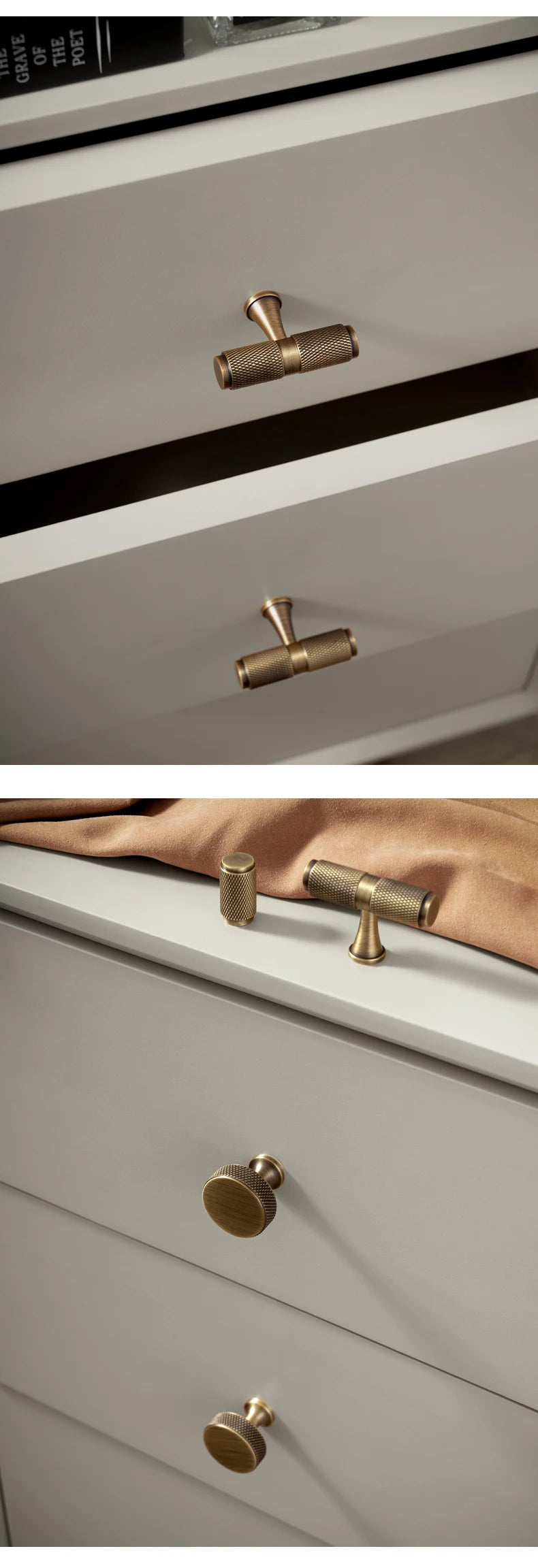 Nurlin Massief Antiek Messing Kastgreep