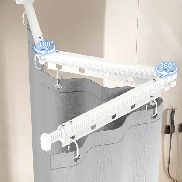 EasyTimes 2025 Opvouwbare Douchegordijn Set