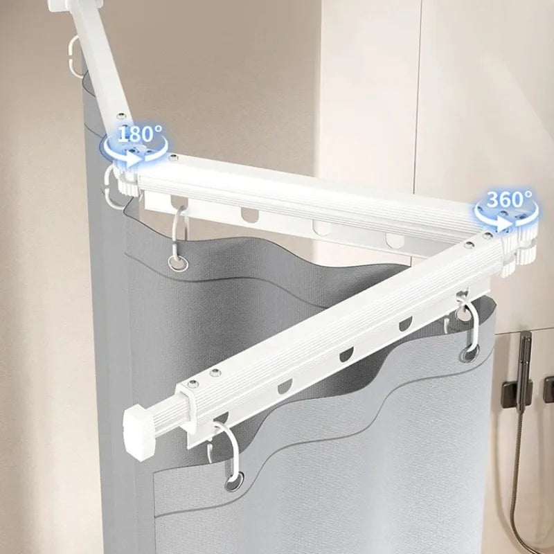 EasyTimes 2025 Opvouwbare Douchegordijn Set