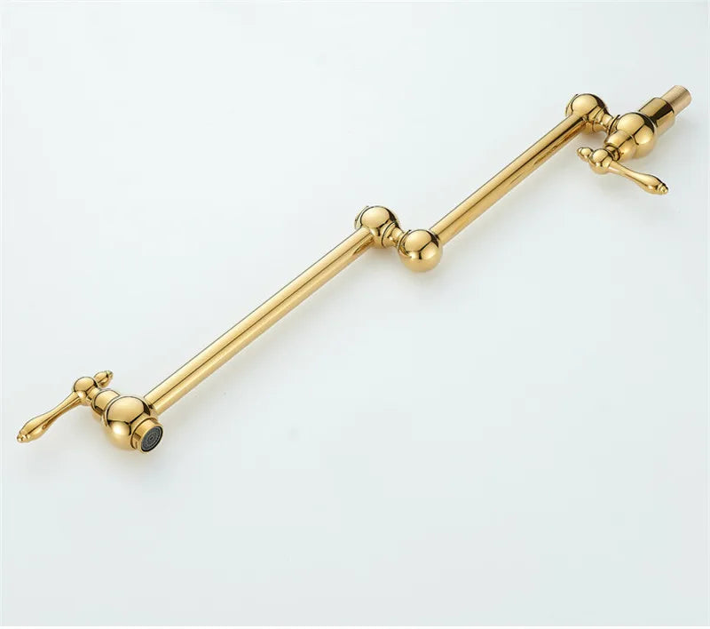 RoyalPour – Luxe Goudkleurige Uitschuifbare Pot Filler Wandkraan