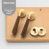 Walnoir Retro Houten Deurslot